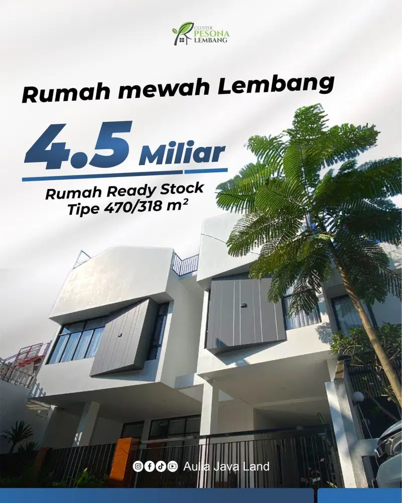 Rumah Villa Mewah Plus Kolam Renang Dekat UPI Setiabudi di Perumahan