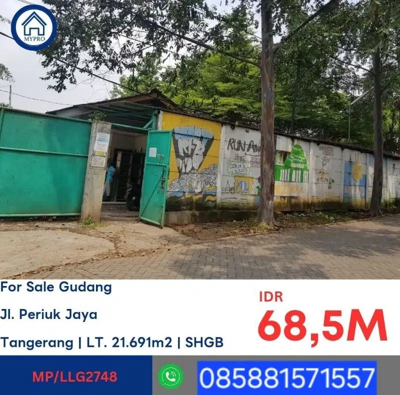 GUDANG PABRIK 21691M2 PERIUK JAYA TANGERANG