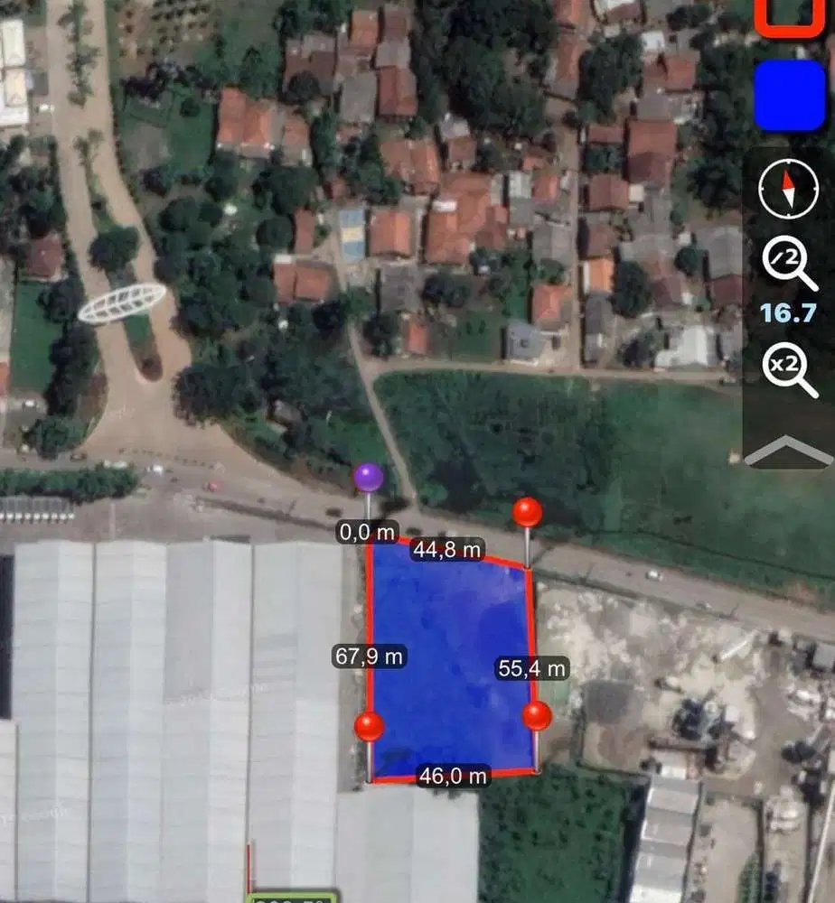 Jual Tanah di Jalan Raya Diklat Pemda Curug - Tangerang