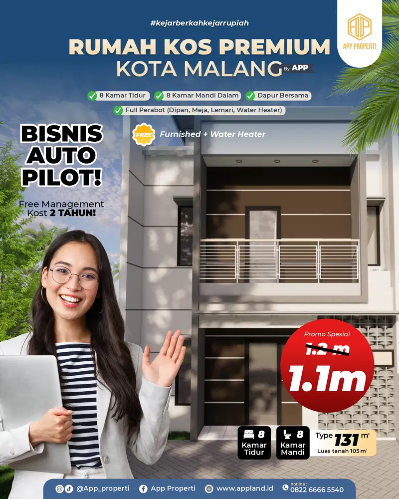 Rumah Kos Sebelah Fakultas Kedokteran UMM Malang