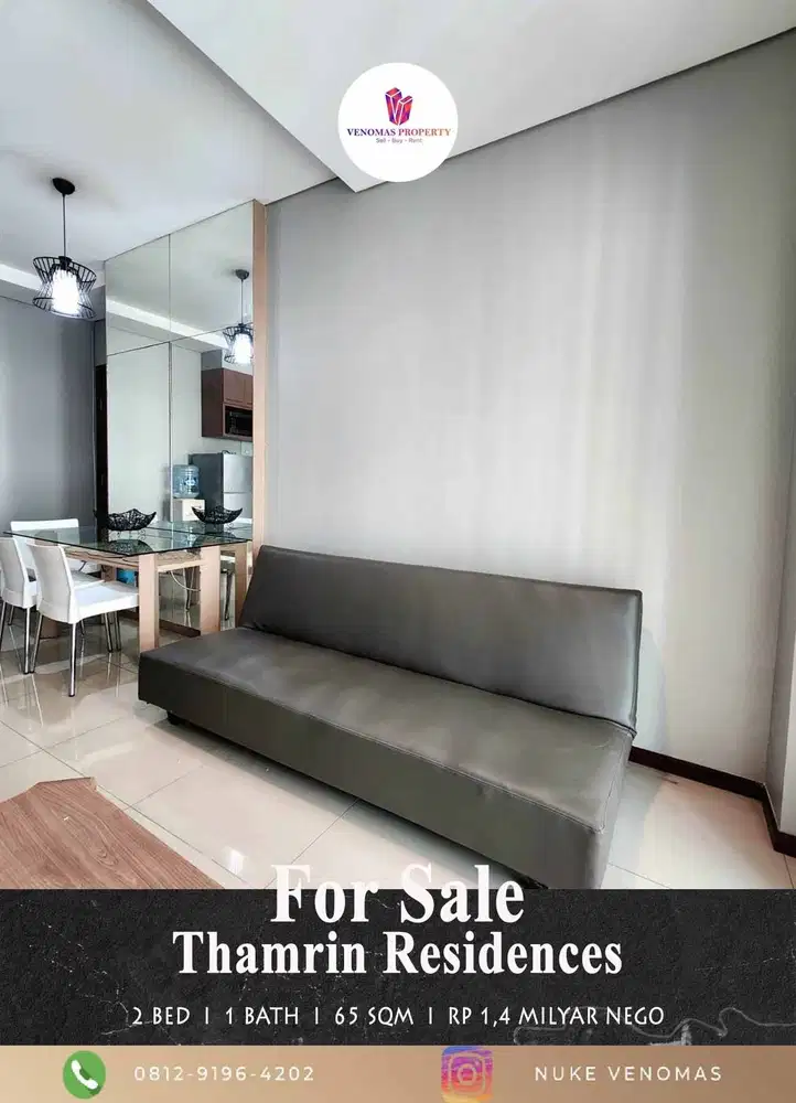 Jual Apartemen Thamrin Residence 2 Bedroom Lantai Sedang