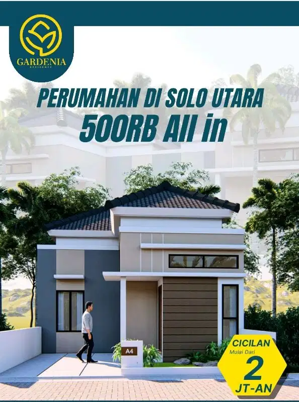 RUMAH CLUSTER SOLO UTARA  FREE SEMUA BIAYA