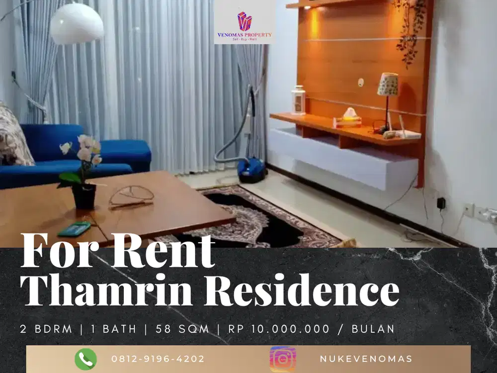 Disewakan Apartement Thamrin Residence 2 Bedroom Lantai Sedang