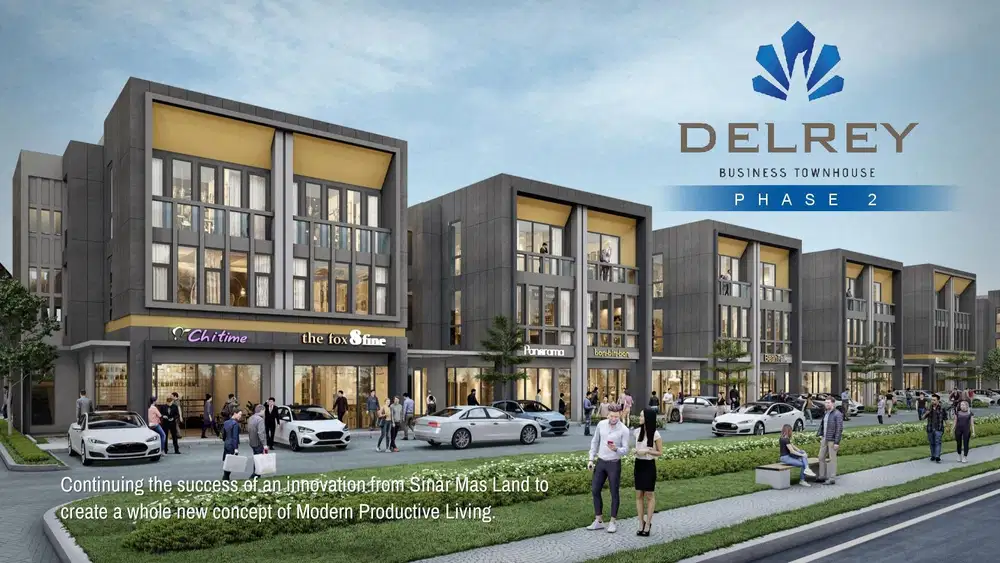 Dijual Rukan Delrey Business Townhouse Tahap 2 di BSD City, Tangerang