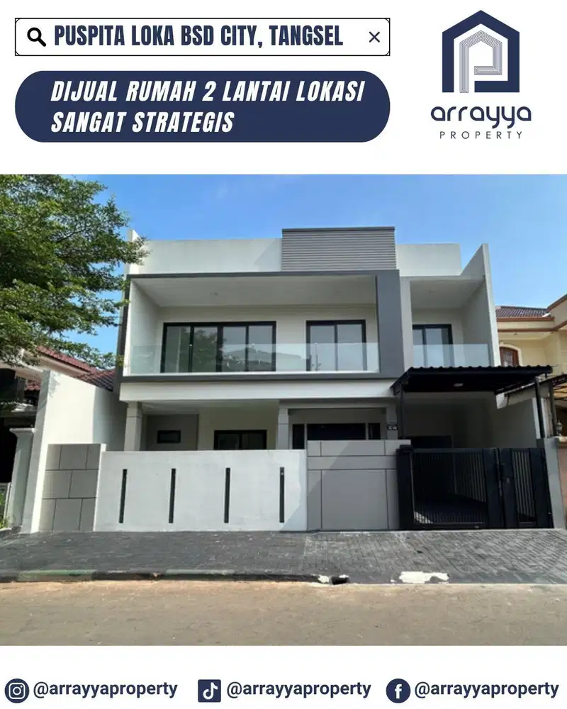 RUMAH MEWAH MINIMALIS MODERN DI PUSPITA LOKA BSD .HRB190.