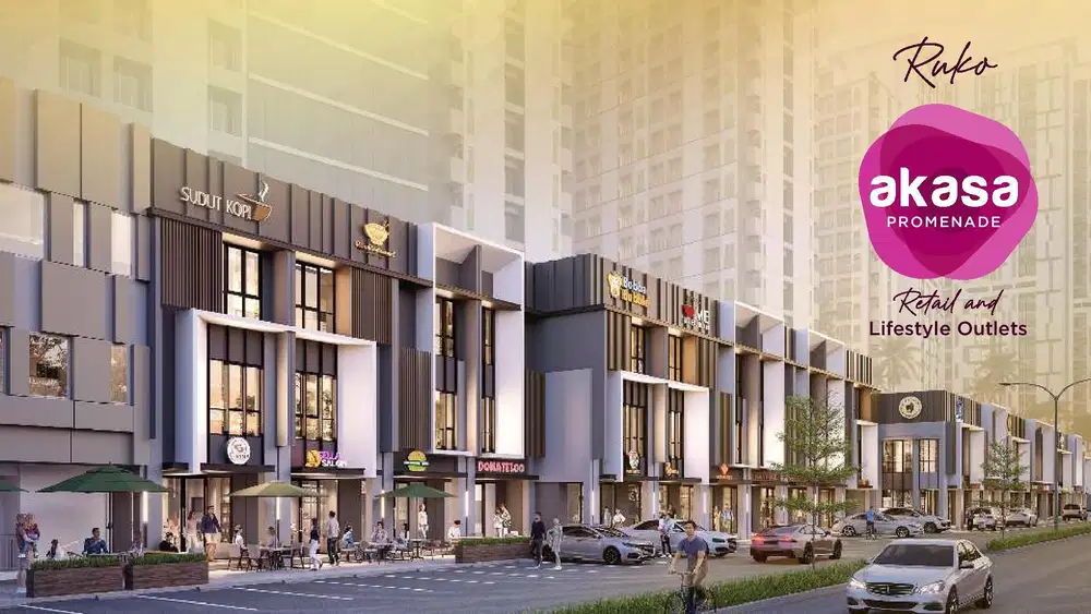 Dijual Ruko Terbaru Akasa Promenade BSD Tahap 2 di Serpong, Tangerang