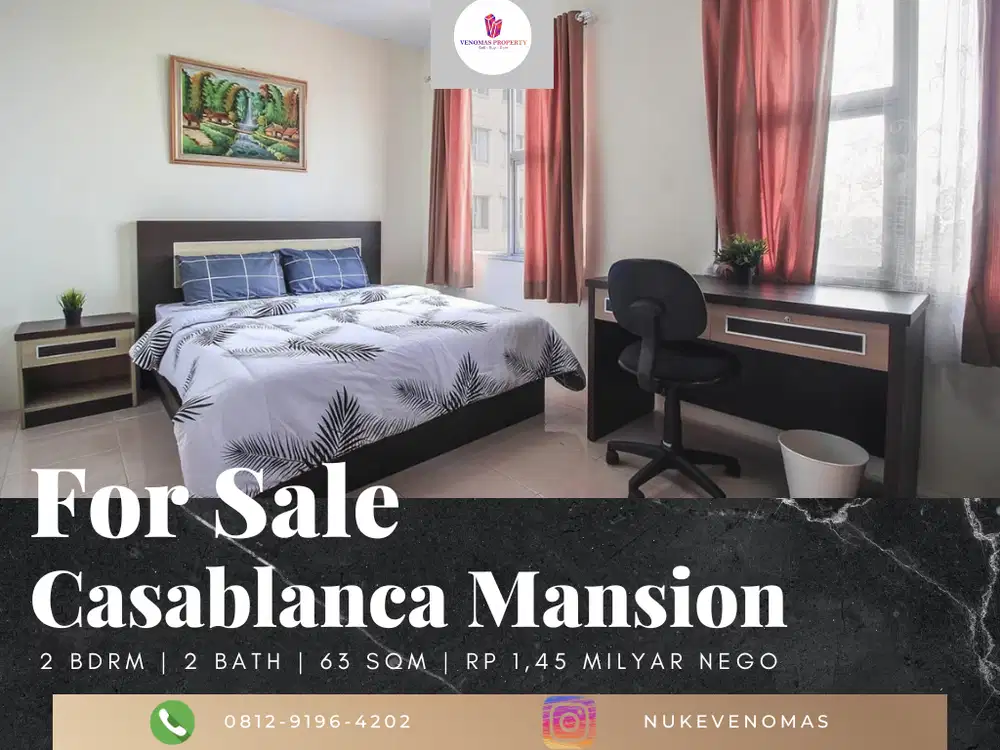 Dijual Apartement Casablanca Mansion 2 BR Furnished Bagus View City