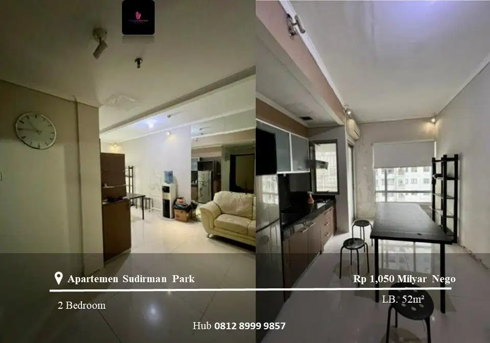 Dijual Apartement Sudirman Park Tower B 2BR Full Furnished View Pool