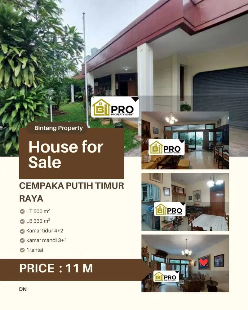 Cempaka Putih , Jakarta Pusat, murah, hitung tanah,bawah pasaran, cocok untuk kost an, resto