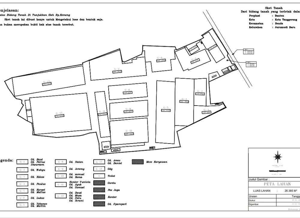 Dijual Cepaf Gudang Daan Mogot Ex Pabrik Dan  Gudang Jurumudi Tangeran