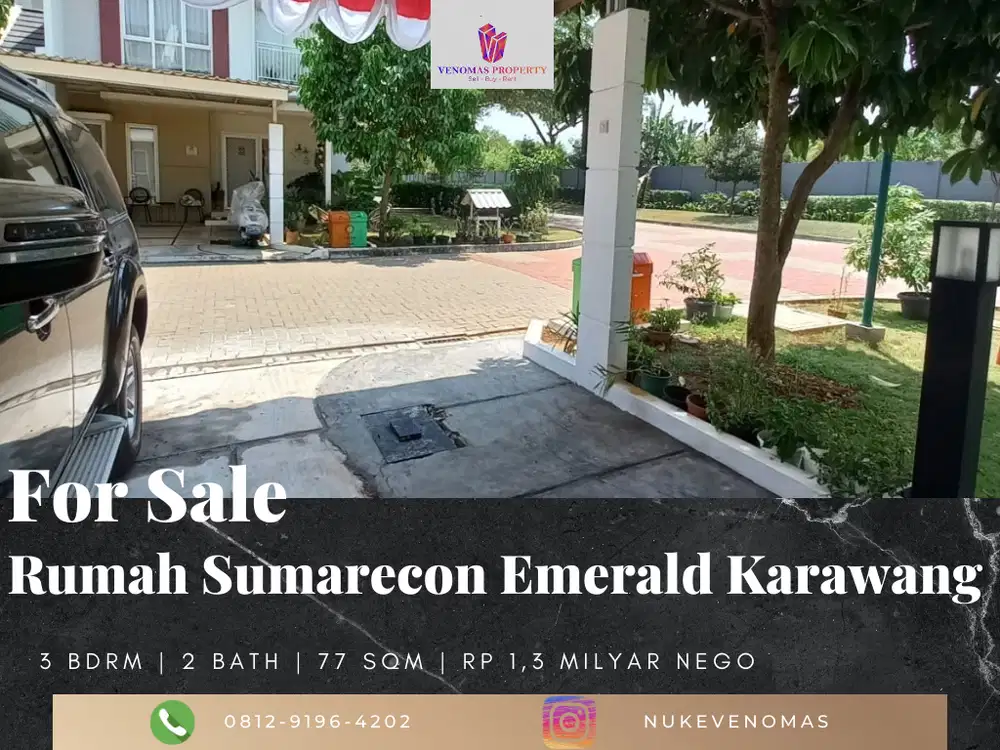 Dijual Rumah 2 Lantai Sumarecon Emerald Karawang Cluster Advani LK 1
