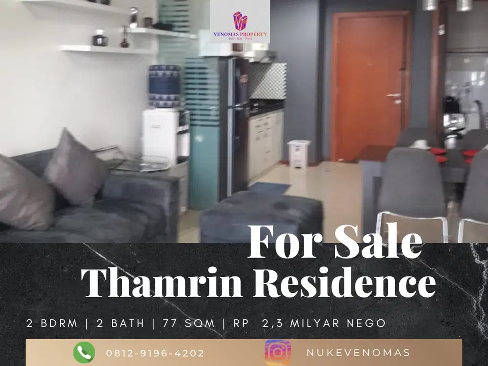 Dijual Apartemen Thamrin Residence 2BR Low Floor View Timur GI