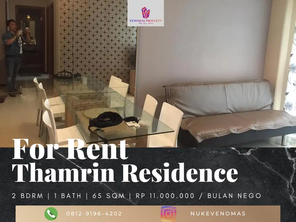 Disewakan Apartement Thamrin Residence 2 Bedroom Furnished Tower E