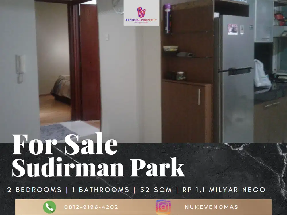 Dijual Apartement Sudirman Park 2 Bedroom Furnished High Floor