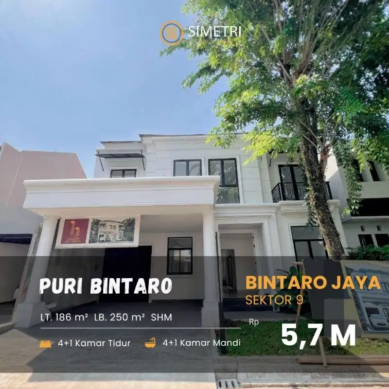 RUMAH BRAND NEW PURI BINTARO SEKTOR 9, ADA SWIMMING POOL
