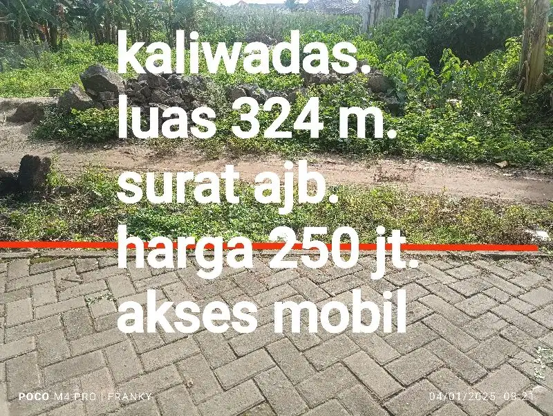 tanah di kaliwadas kota serang banten