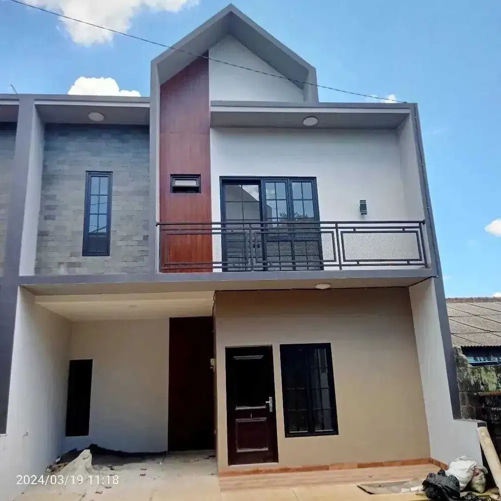 Rumah Cluster 2 Lantai Harga 800 Jutaan Dekat Stasiun LRT Cibubur