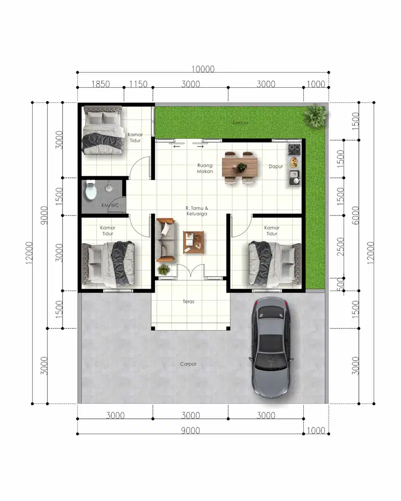 Cluster Klasik Moyudan ; 5 Menit ke SMPN 2 Moyudan, Type 65