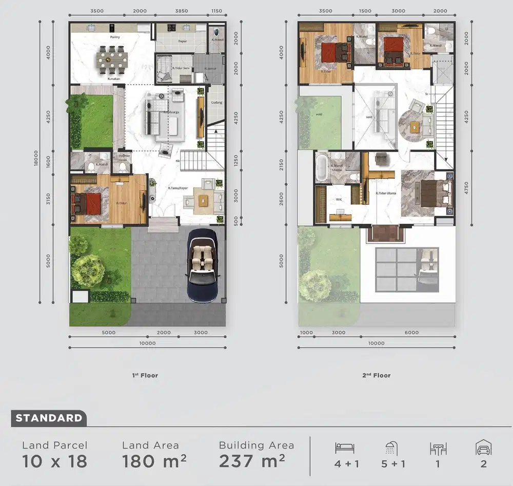 Full Marmer  Rumah Contoh Matera Residences Gading Serpong 10x18 Hoek