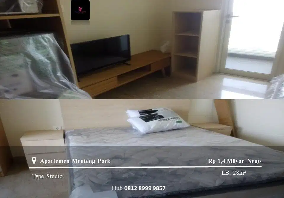 Jual/Sewa Apartemen Menteng Park High Floor Type Studio Full Furnished