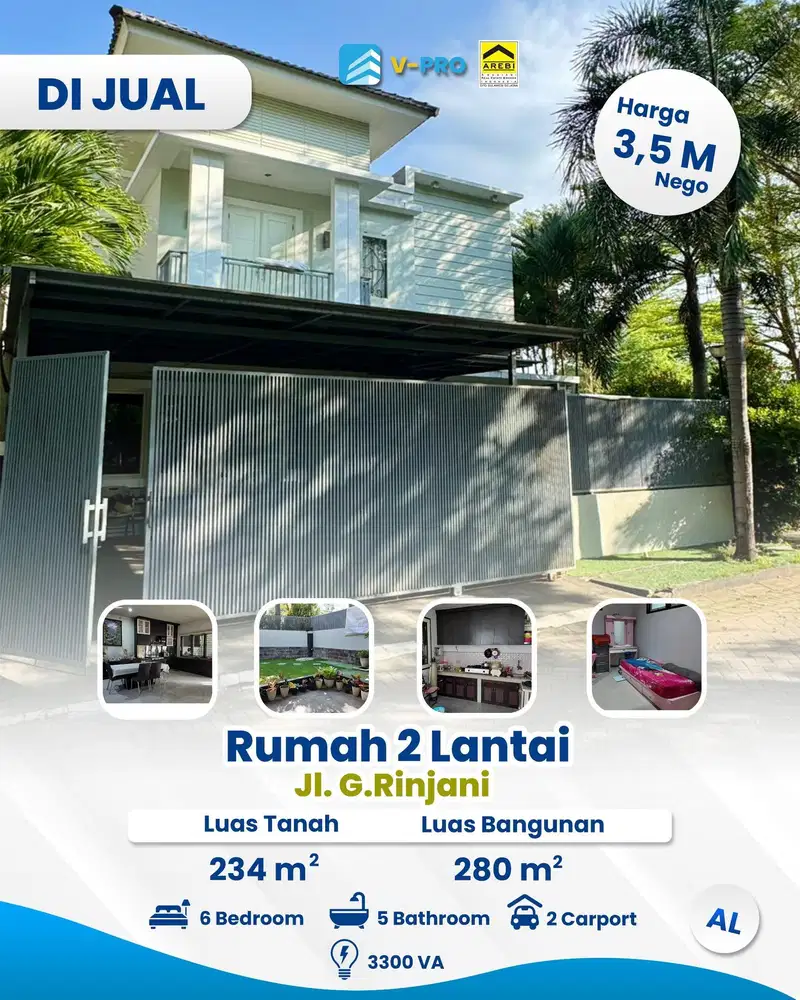 DIJUAL RUMAH MEWAH JL GUNUNG RINJANI MAKASSAR TANJUNG MERDEKA NEGO