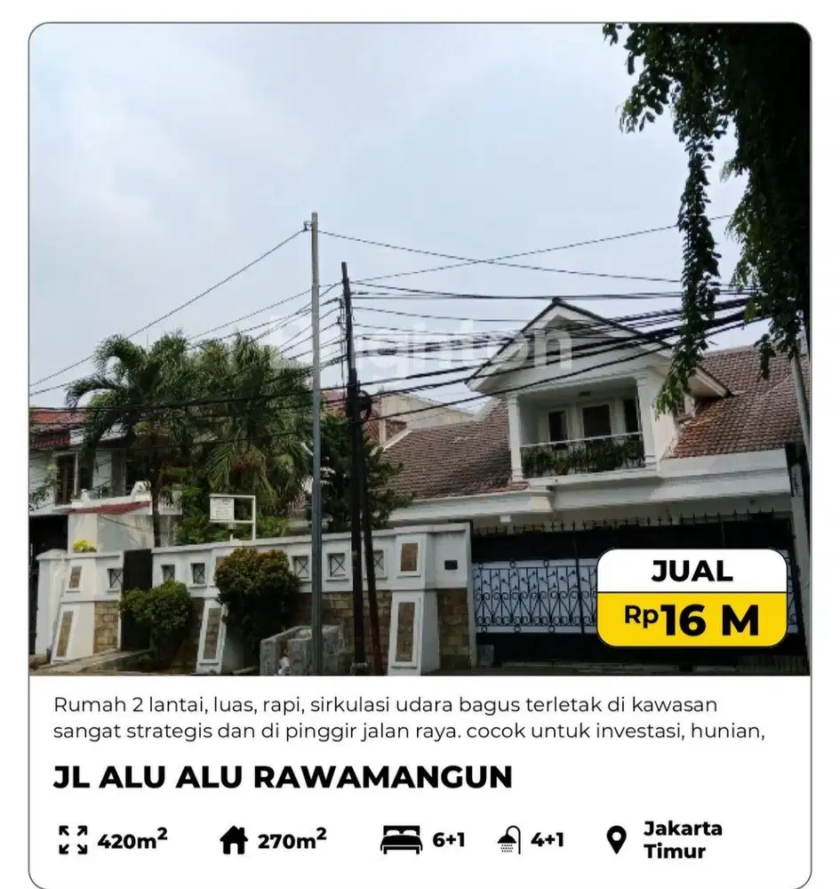 Rumah siap huni di Alu Alu Rawamangun Jakarta
