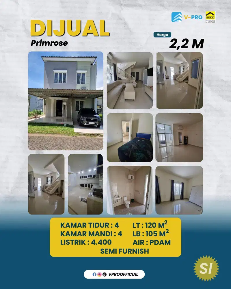 Dijual Rumah Primerose tanjung Bunga