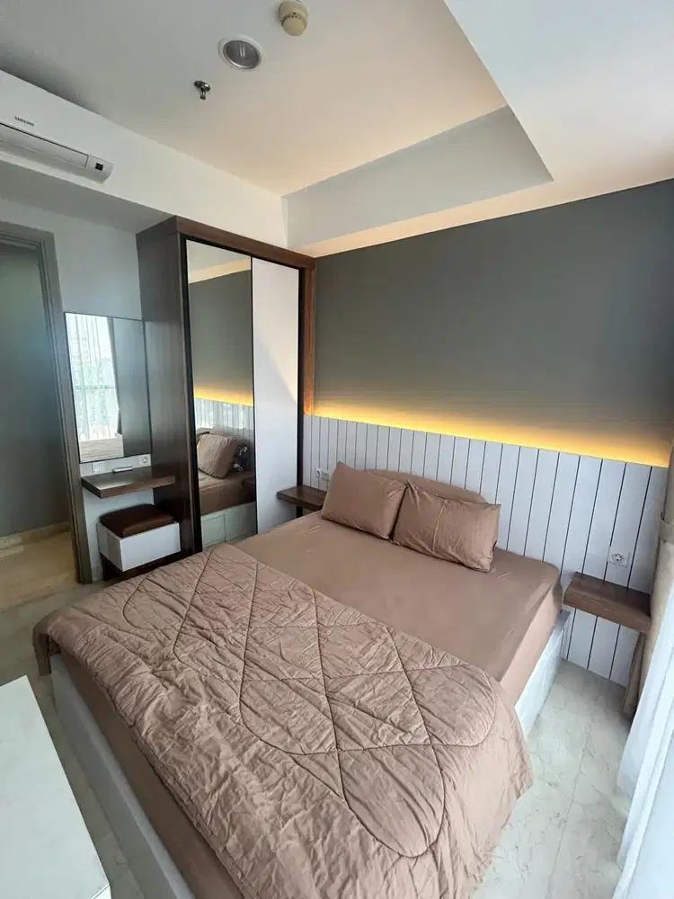 Sewa cepat apartemen gold coast PIK luas 90m type 2BR furnish