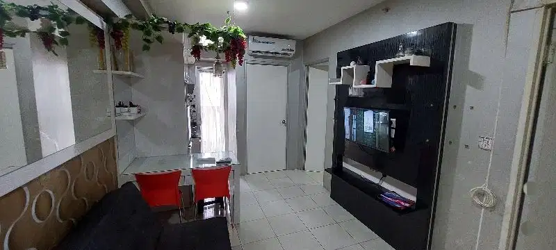 Sewa cepat apartemen greenbay pluit 2br full furnish 42m view kolam