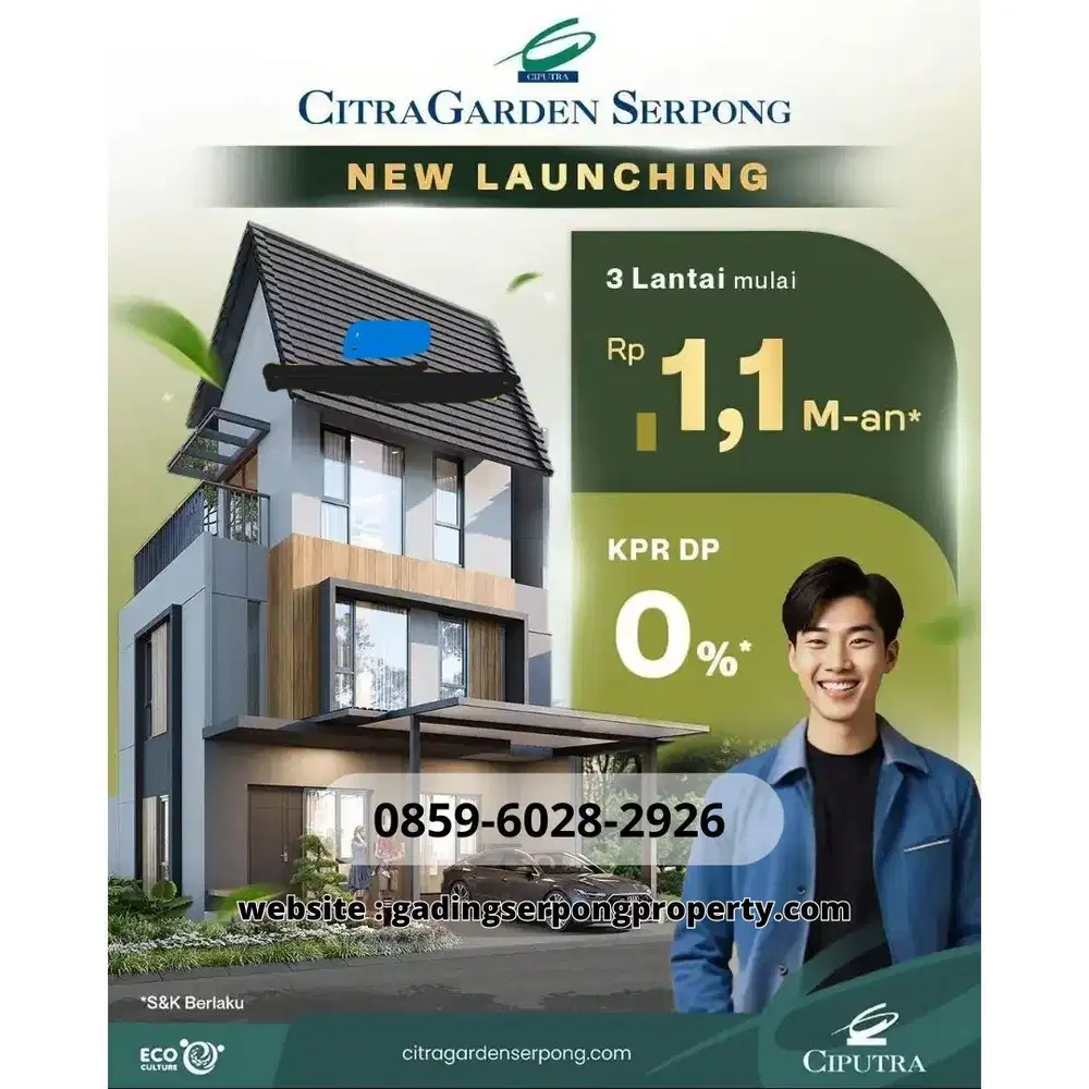 Elaia Citra Garden Serpong Cicilan 4Jutaan PREMIUM HOME Harga Termurah