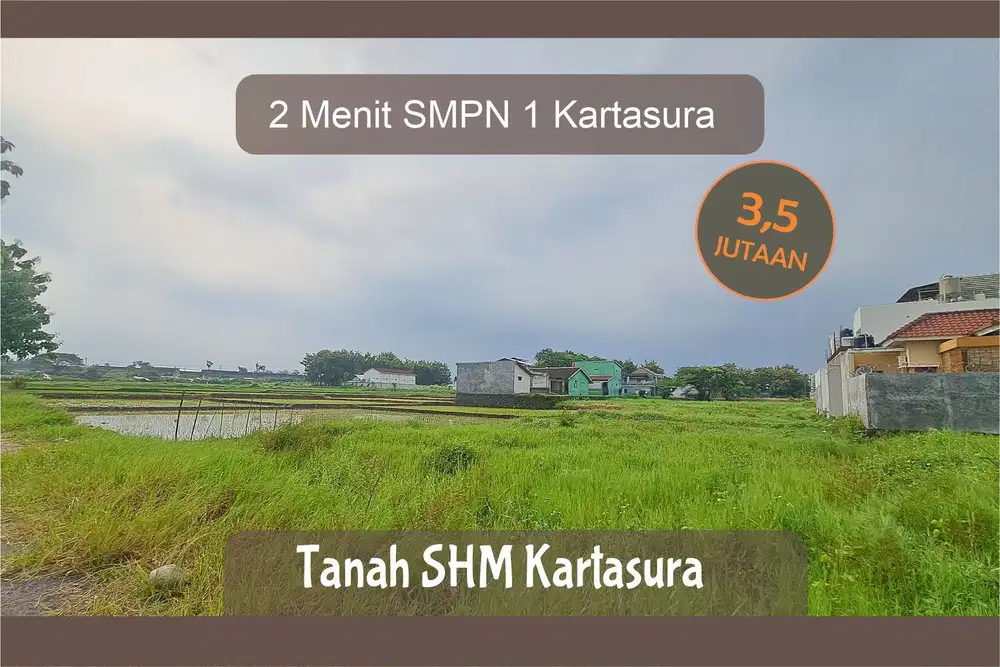 Tanah Kavling SHM Kartasura 10 Menit UMS