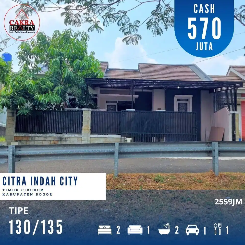 Dijual rumah dicitra indah city rumah hook full furnished siap huni