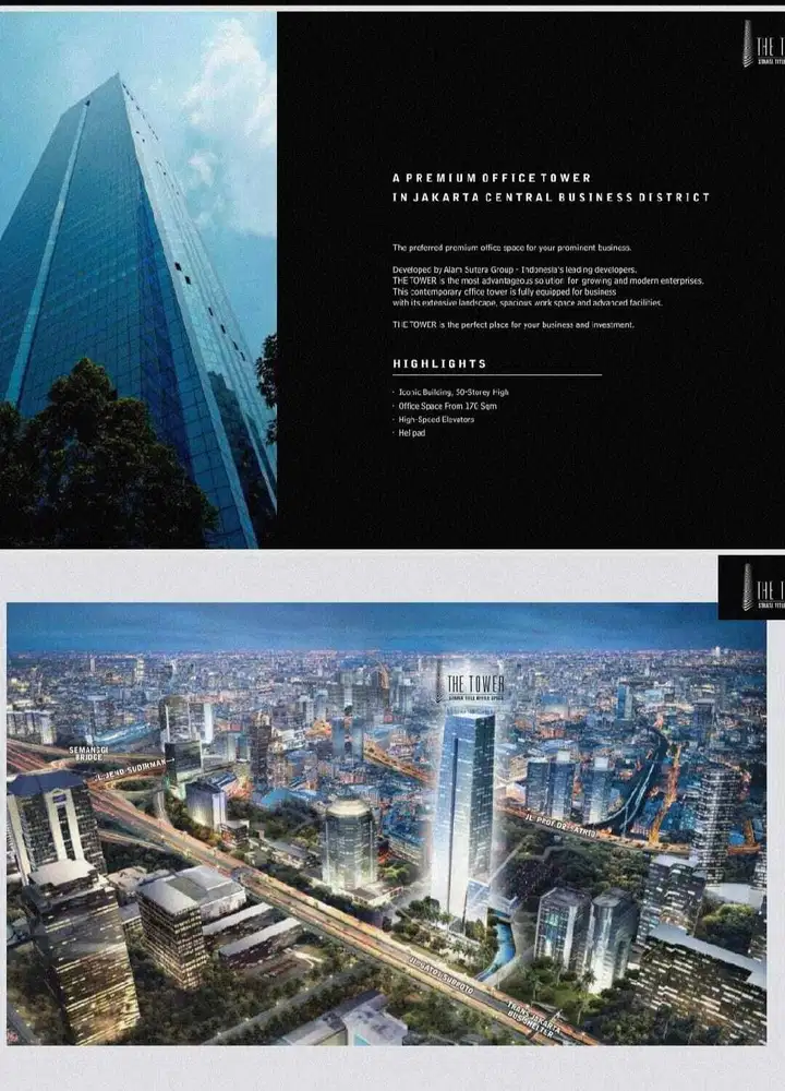 Dijual Office Space di The Tower Jln. Jendral Gatot Subroto, Jaksel