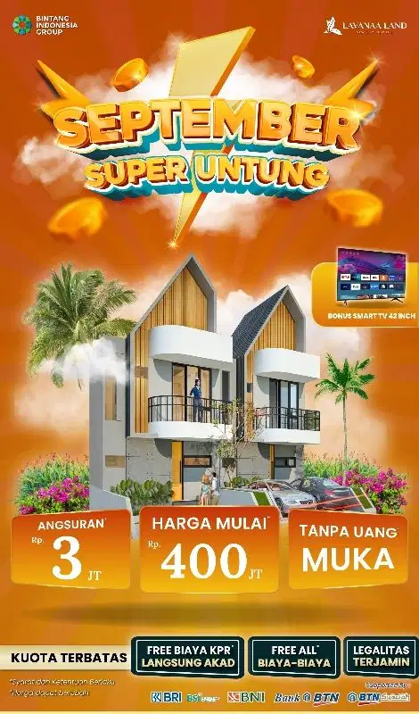 Rumah 2Lantai 400Jutaan Dekat Exit Tol Sawojajar Free Biaya