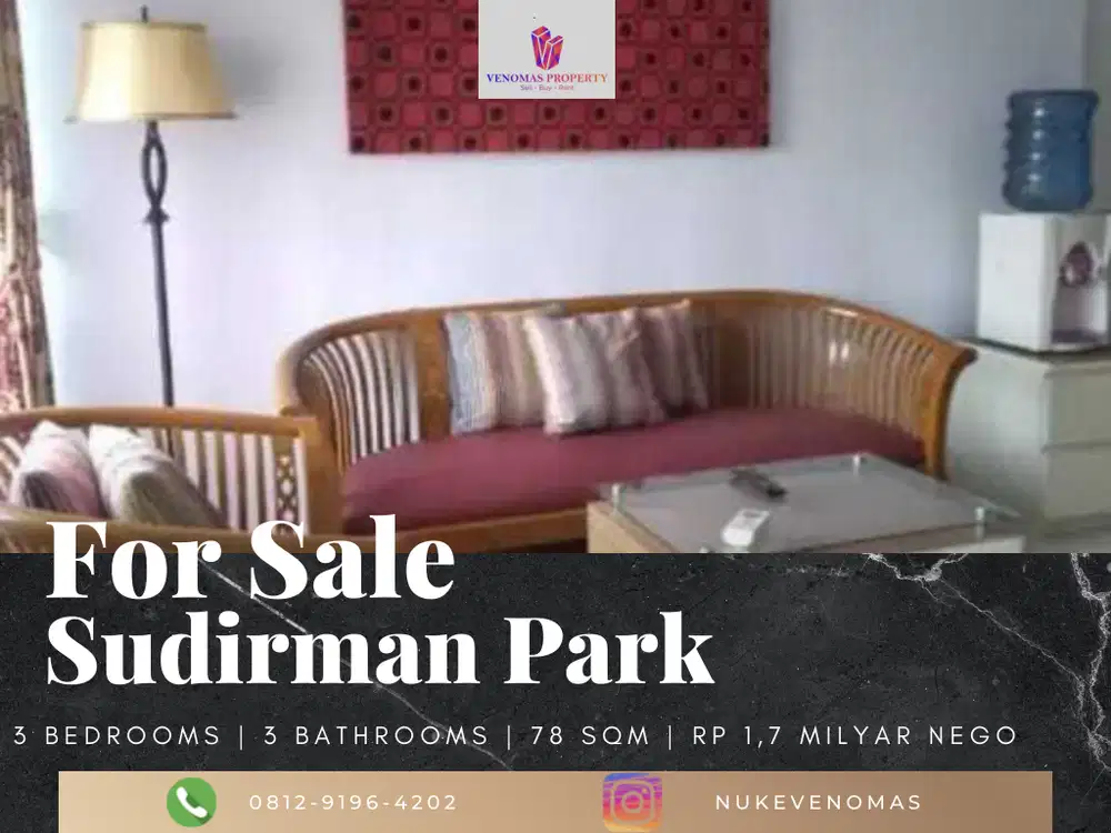 Dijual Apartemen Sudirman Park 3 Bedroom Lantai Rendah Tower B