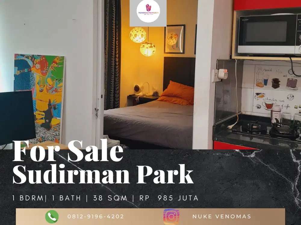 Dijual Apartement Sudirman Park 1 BR Furnished Bagus Posisi Hoek