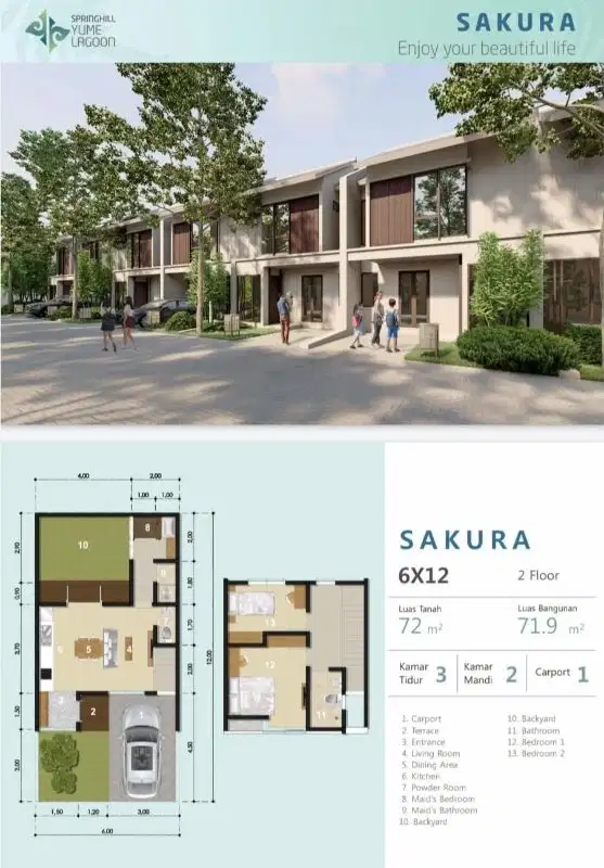 Rumah 2 Lantai Harga Promo Springhill Yume Lagoon