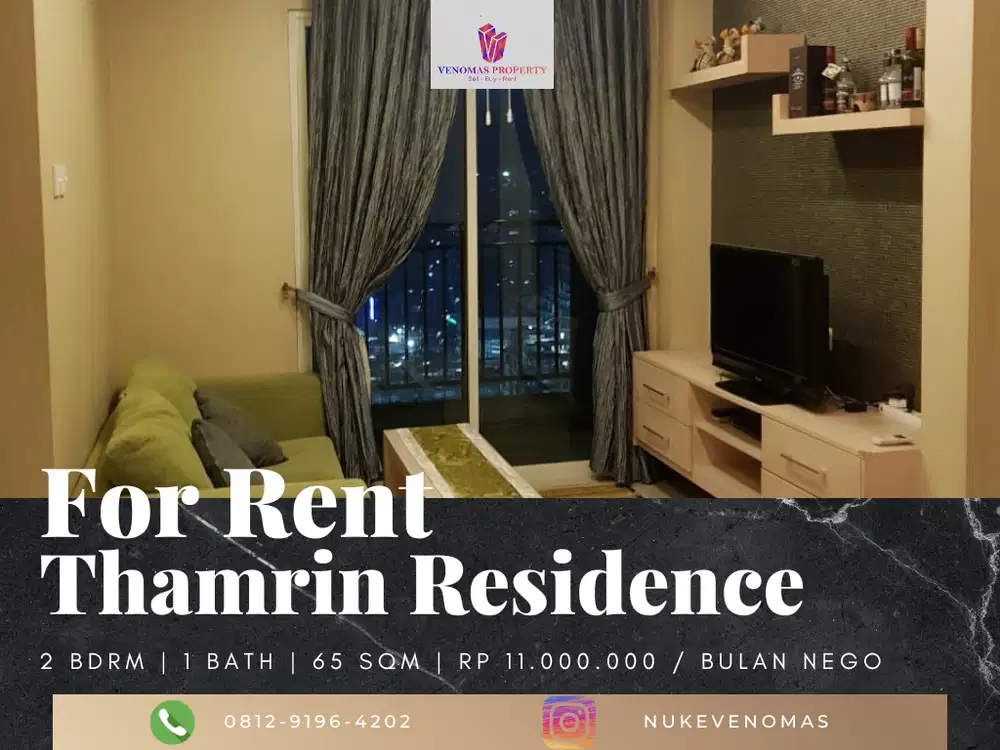 Disewakan Apartement Thamrin Residence 2 Kamar Tidur Full Furnished