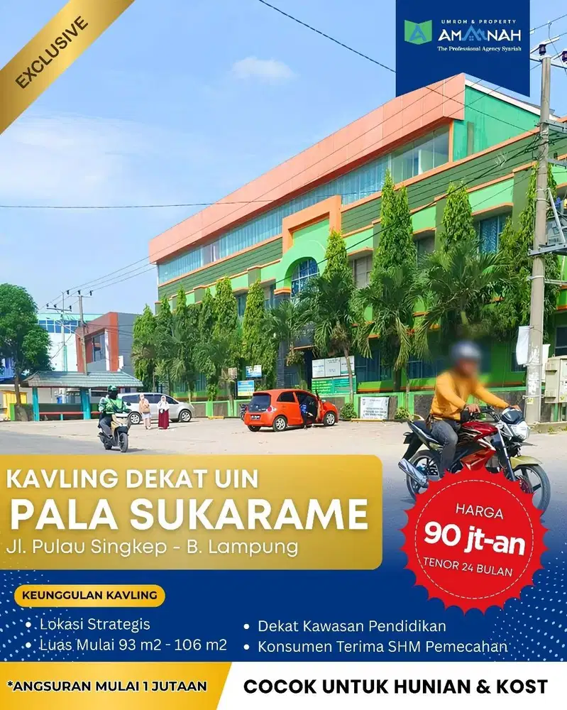 TANAH KAVLING MURAH DI BELAKANG SDIT AS SALAM SUKARAME