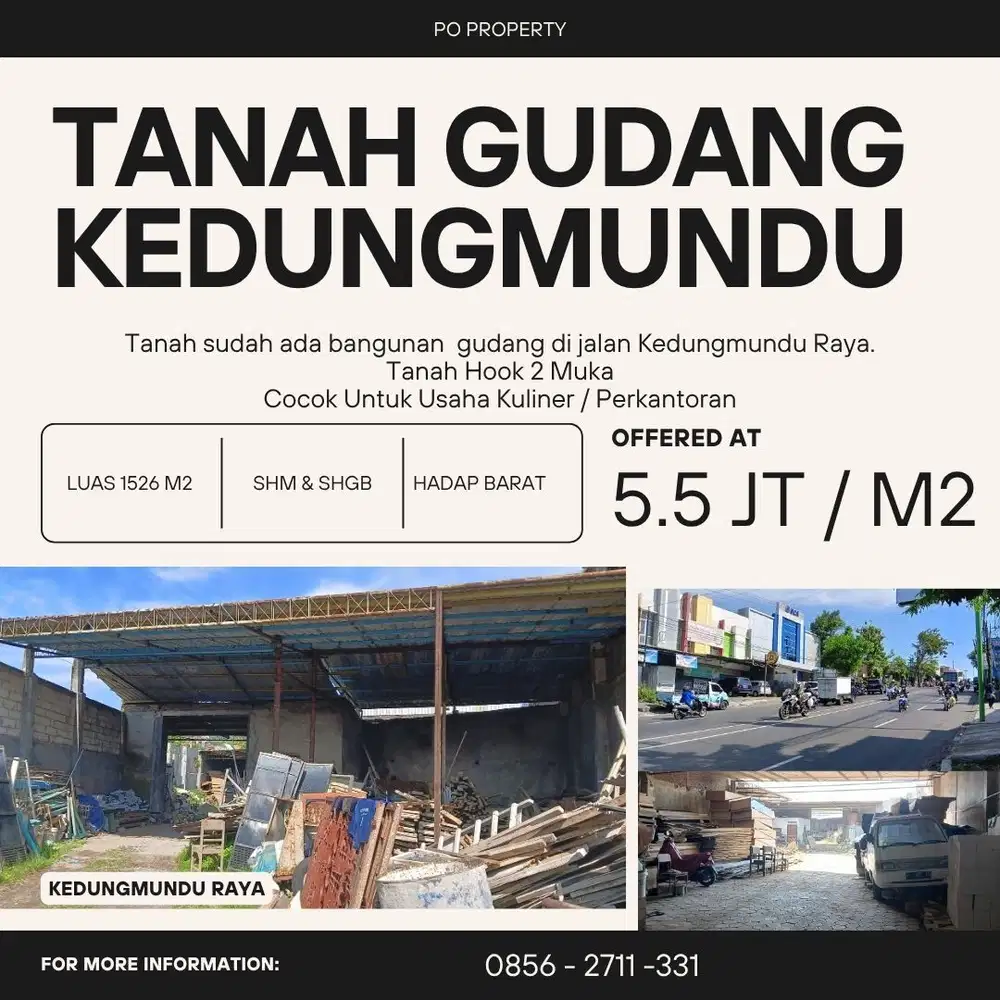 Tanah Ngantong Hook Kedungmundu Raya Cocok Untuk Usaha Apapun