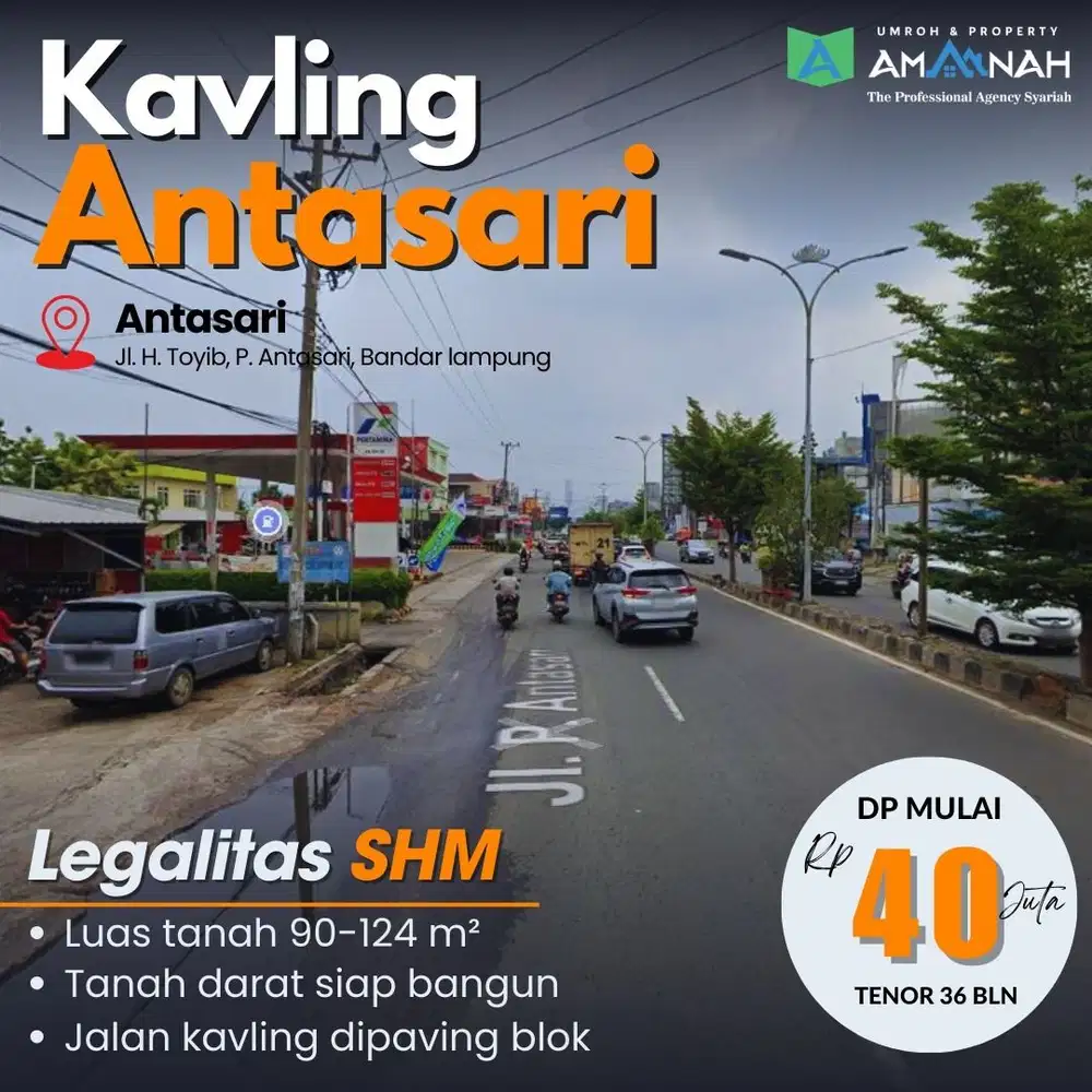 TANAH KAVLING DI JANTUNG KOTA BANDAR LAMPUNG BELAKANG SPBU ANTASARI