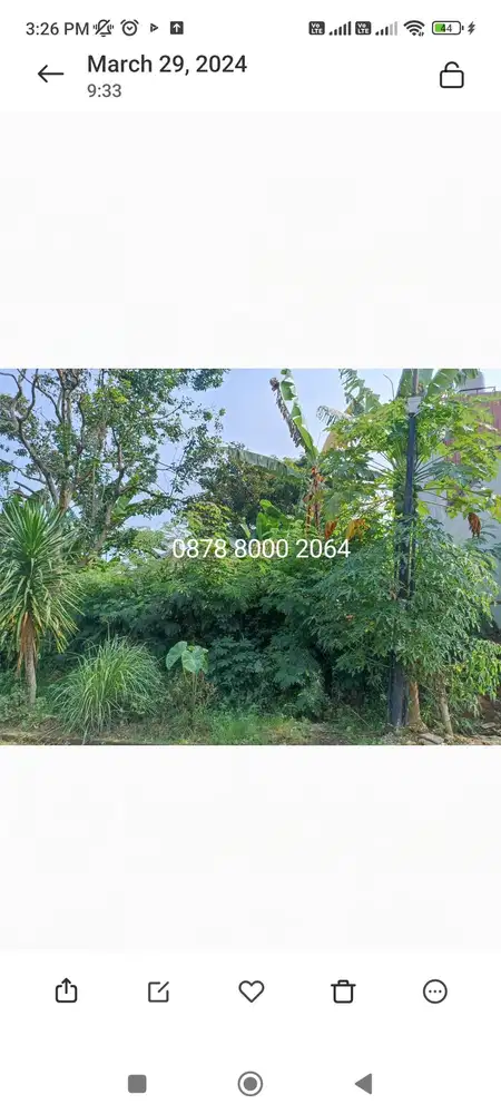 Jual cepat murah tanah kavling bukit cinere indah tol brigif depok