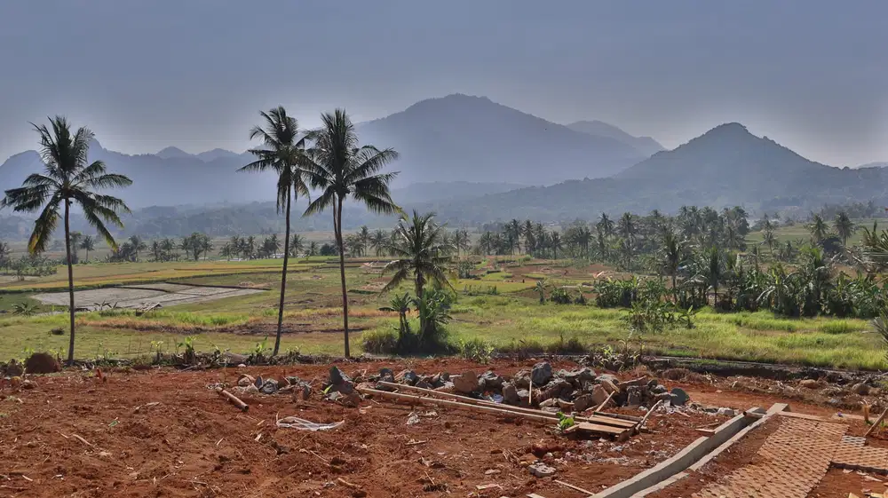 Tanah Kavling Murah Pinggir Jalan Gerbang Megah Jalan Cor Masuk Mobil
