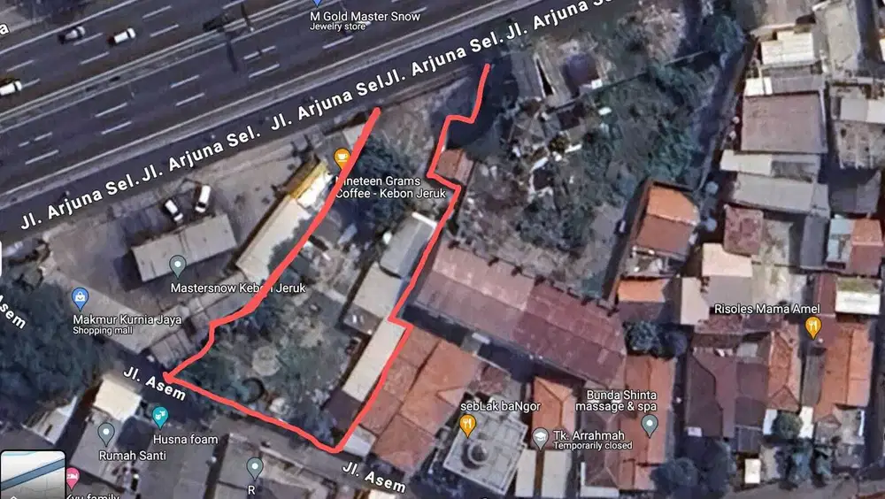 Tanah Kosong Kavling Hoek Lokasi Arjuna Selatan Dekat Tol Kebon Jeruk