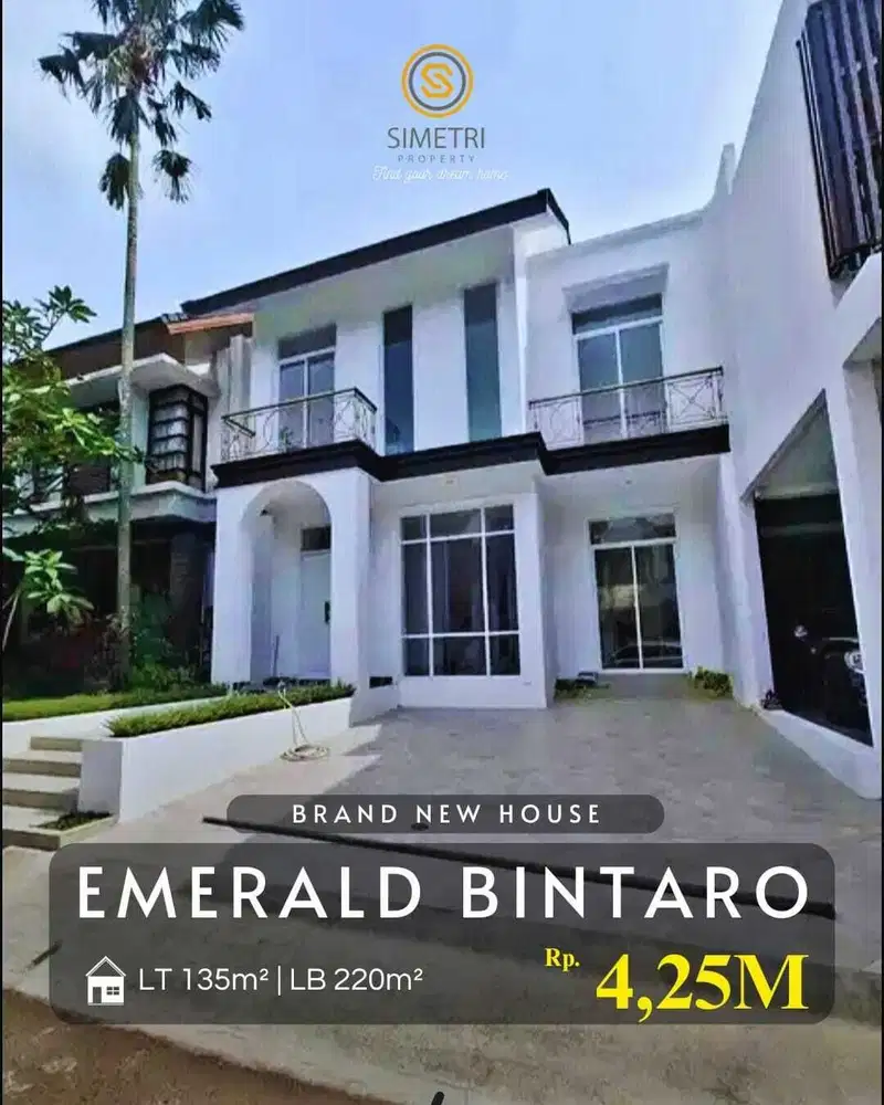 Dijiual Rumah Baru Renovasi   Emerald District  Sektor 9 Bintaro Jaya
