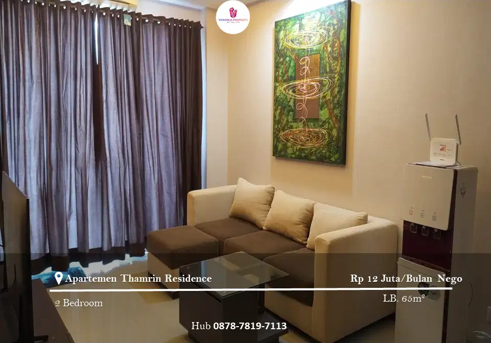 Disewakan Apartement Thamrin Residence 2 Bedrooms Full Furnished