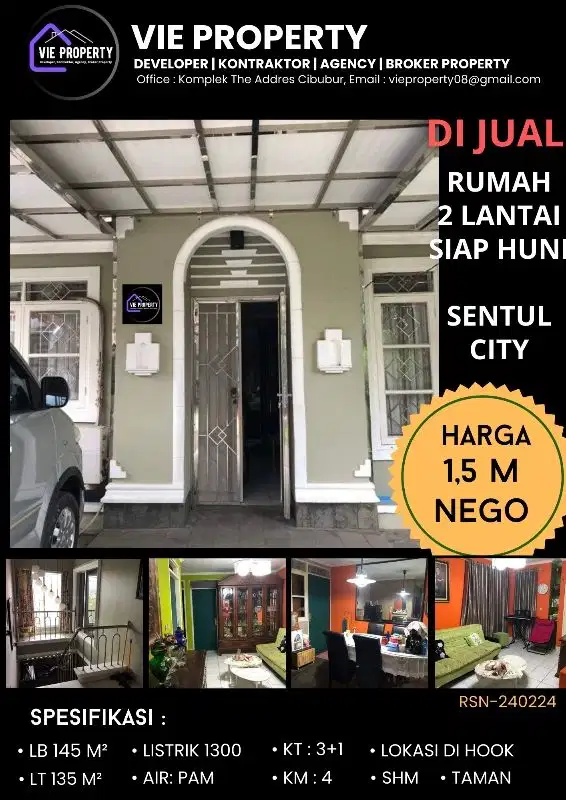 TURUN HARGA, BU   NEGO SAMPE DEAL   Rumah di Sentul City