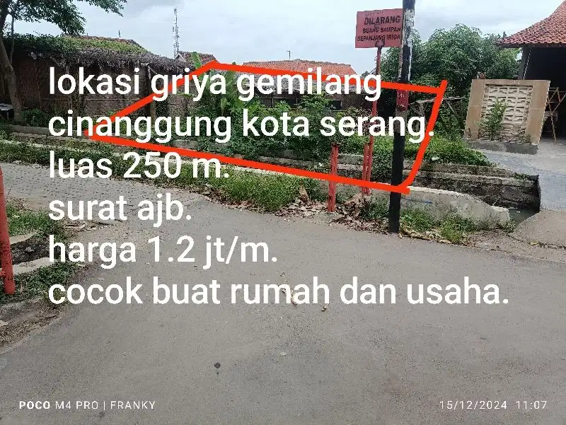 tanah di cinanggung kota serang banten