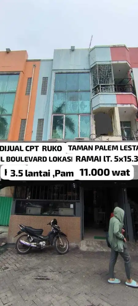 DIJUAL RUKO 3 LANTAI HADAP BARAT DAYA TERMURAH DI TAMAN PALEM LESTARI