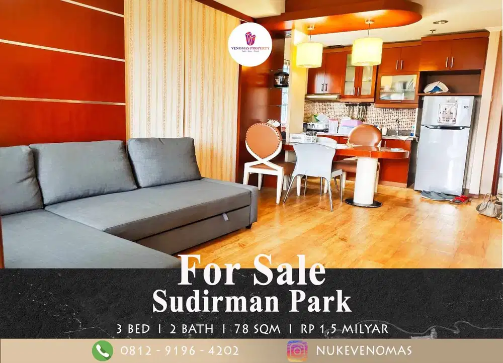 Jual Apartemen Sudirman Park 3 Bedroom Lantai Rendah